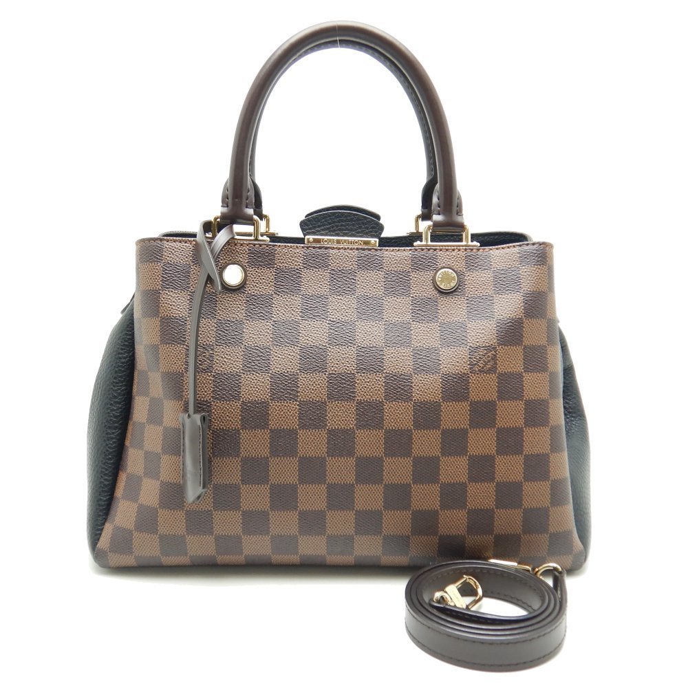 Louis Vuitton Damier Brittany Noir 2WAY Bag Ebene Brown